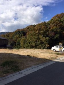 神戸市灘区　桜ケ丘山手　建築条件なし土地分譲地　2016年晩秋　山々の風景